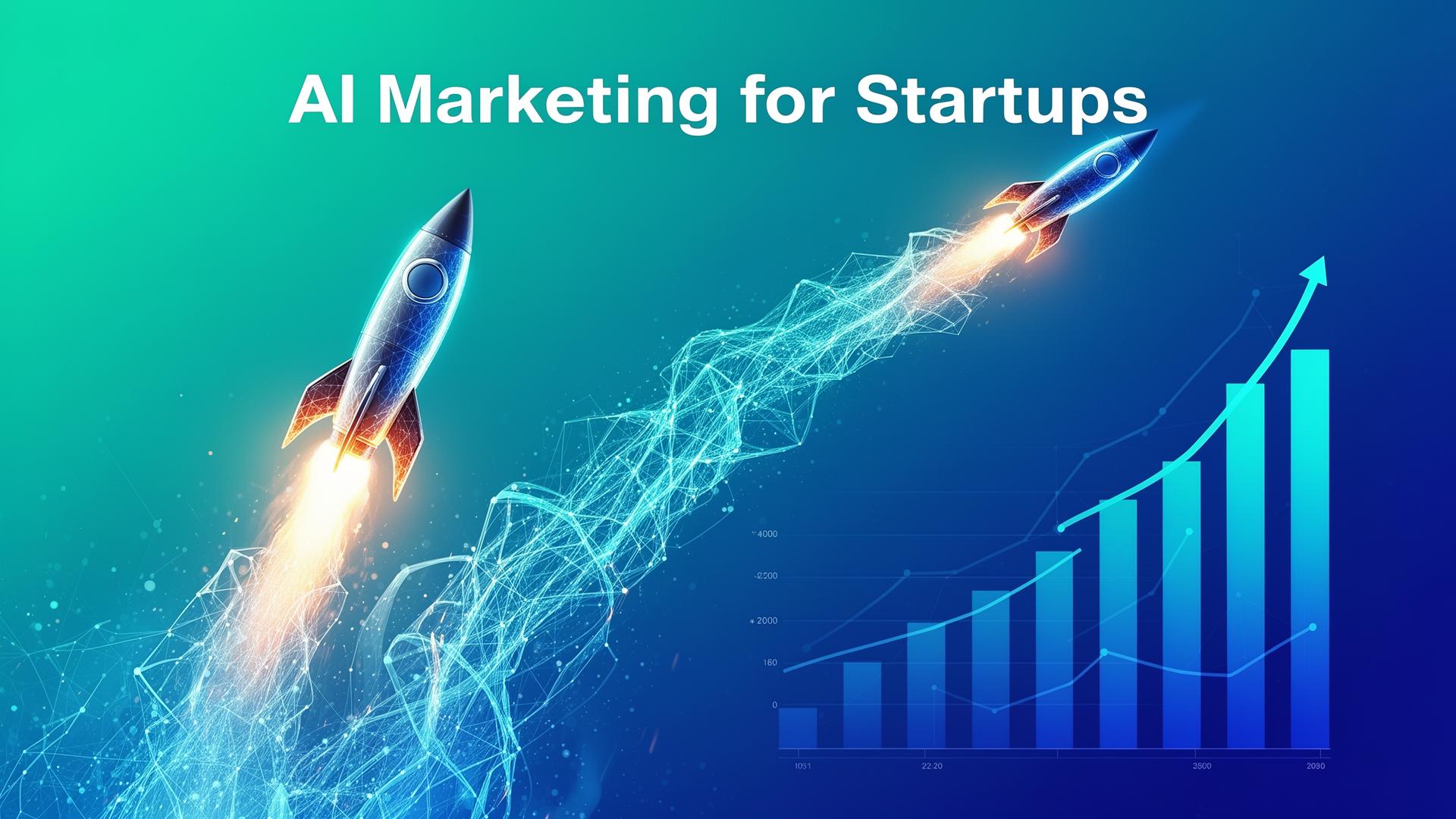 AI Marketing for Startups - Growth rocket visualization