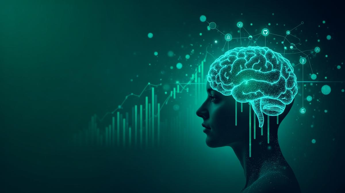 AI SEO Agency - AI brain analyzing search engine rankings and organic growth