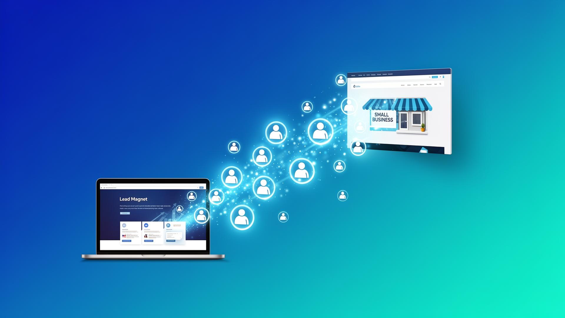 Small business website lead generation concept